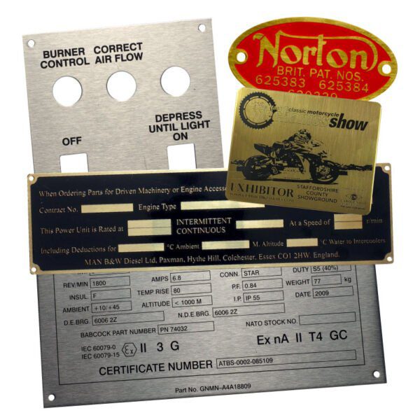 Etched Brass & Stainless Steel Chemical Etching Plaques