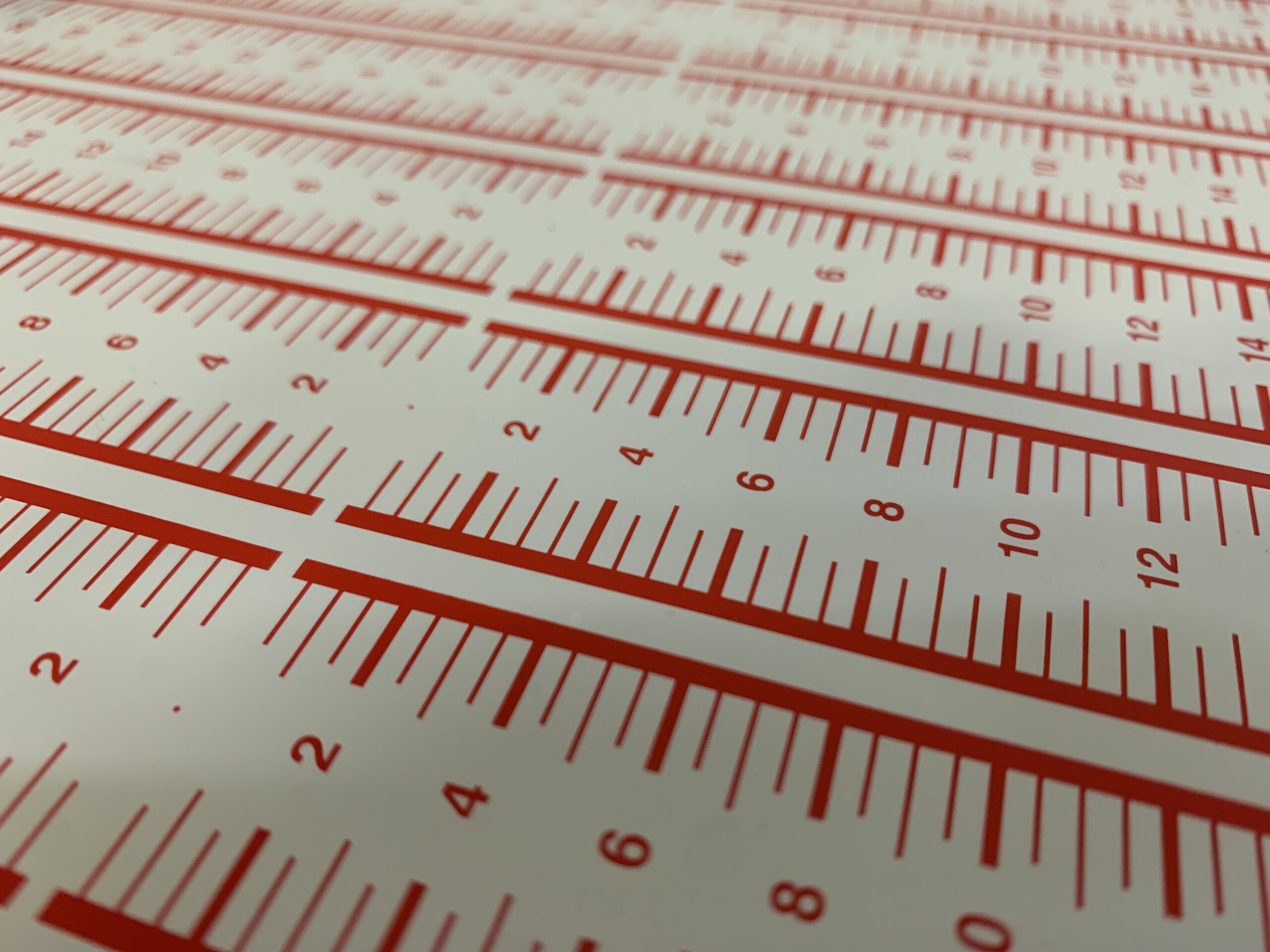 Screen printed rulers
