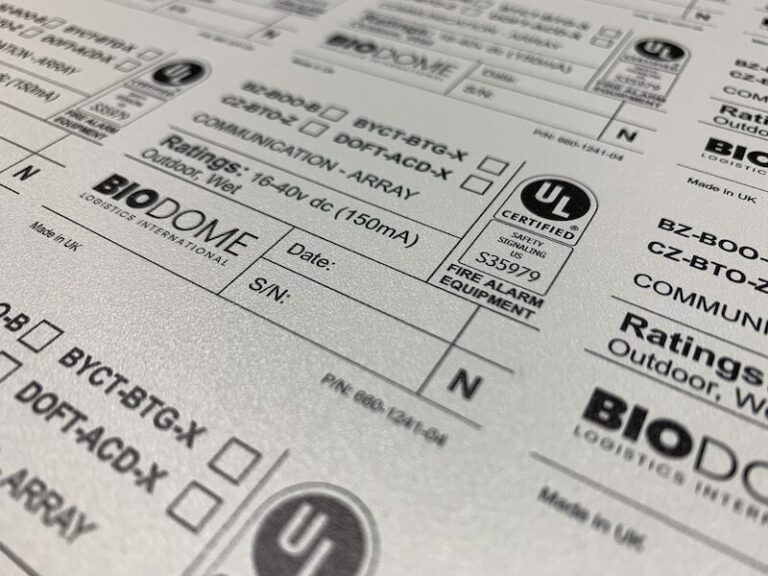 Custom Ul969 UL 969 Approved Labels | UL 969 Certified Manufacturer